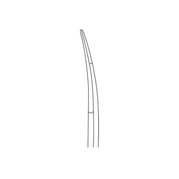 1165-62-Gingivektomie-Schere-13-cm-Goldman-Fox-TC-gebogen-gezahnt-ergonomische-Dentalinstrumente-CAD