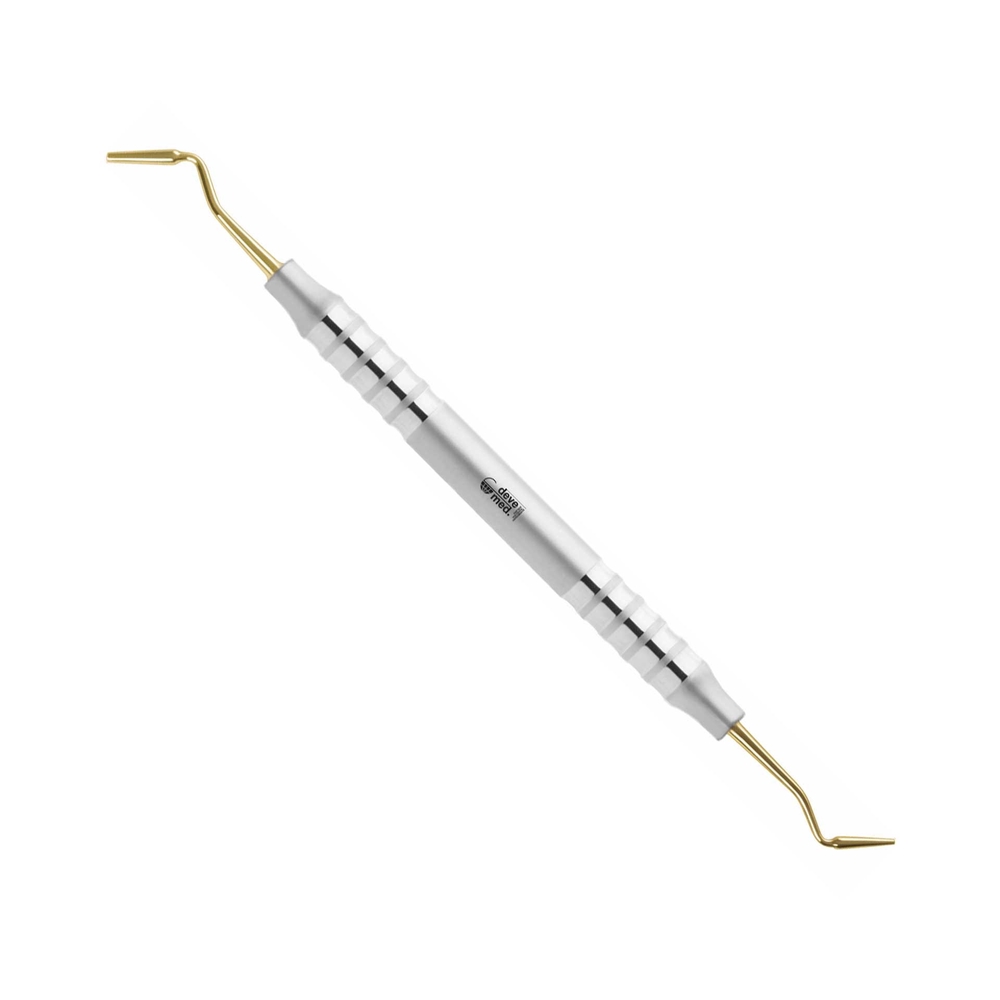 1790-20FTI-Fuellungsinstrument-Mortonson-Stopfer-1-4-1-8-mm-leicht-TIN-C-ergonomische-Dentalinstrumente