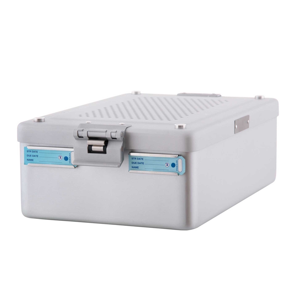 8200-25-GPM-Container-310x190x100-silber-Oben-und-unten-perforiert-Dentalinstrumente