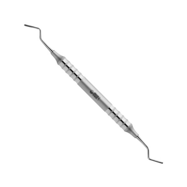 QTM2BLF-Furkations-Kuerette-Quetin-2BL-Bukkal-Lingual-1-3-mm-leicht-ergonomische-Dentalinstrumente-Frau