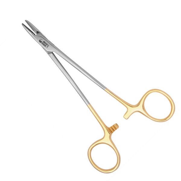 1097-14-Nadelhalter-Mayo-Hegar-14-cm-gerade-Standard-TC-Brillengriff-3-0-4-0-ergonomische-Dentalinstrumente