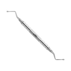 930-40F-Scharfer-Loeffel-Hemingway-2-8-2-8-mm-leicht-doppelendig-ergonomische-Dentalinstrumente-Frauen