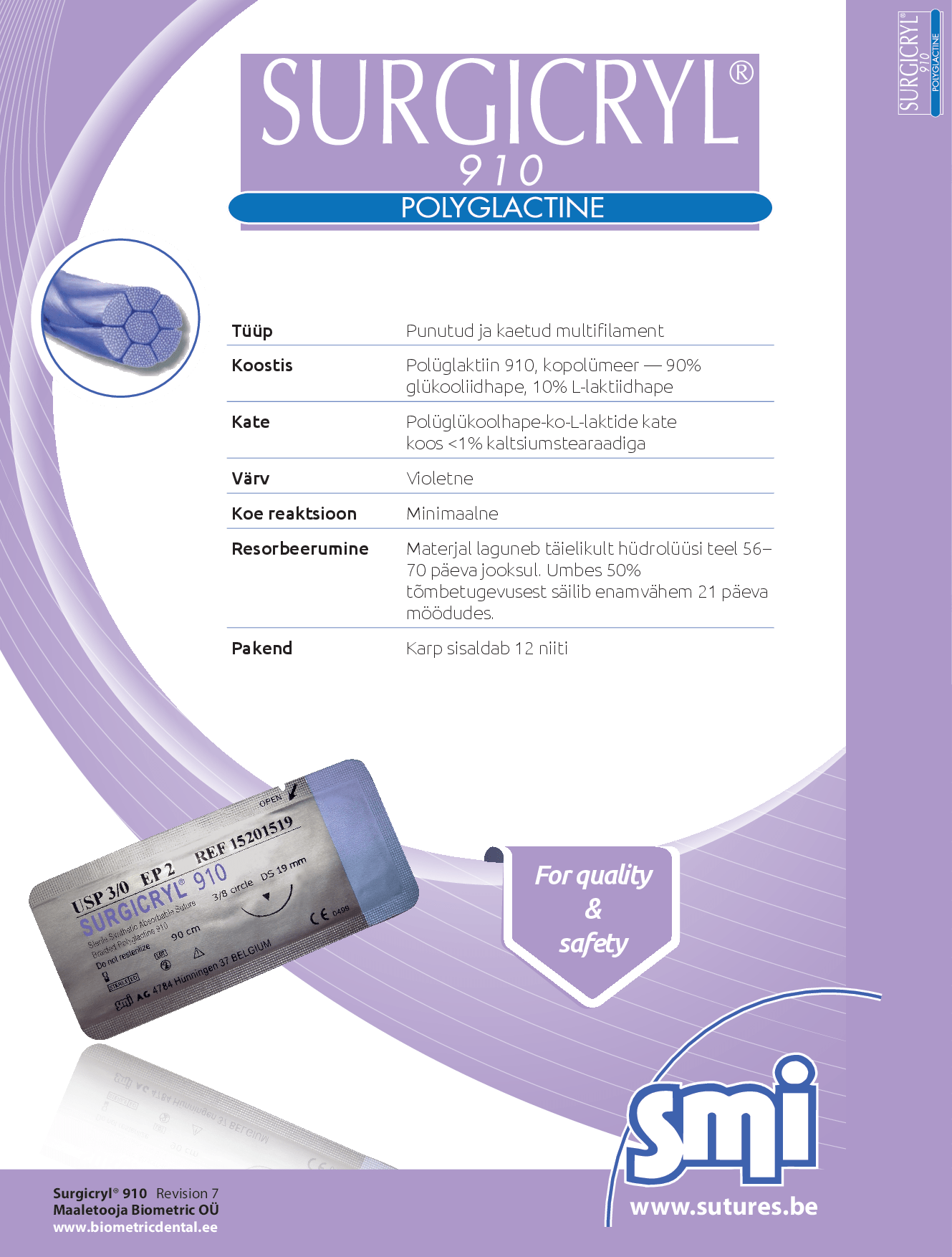 SMI Dental Surgicryl 910 EE Biometric