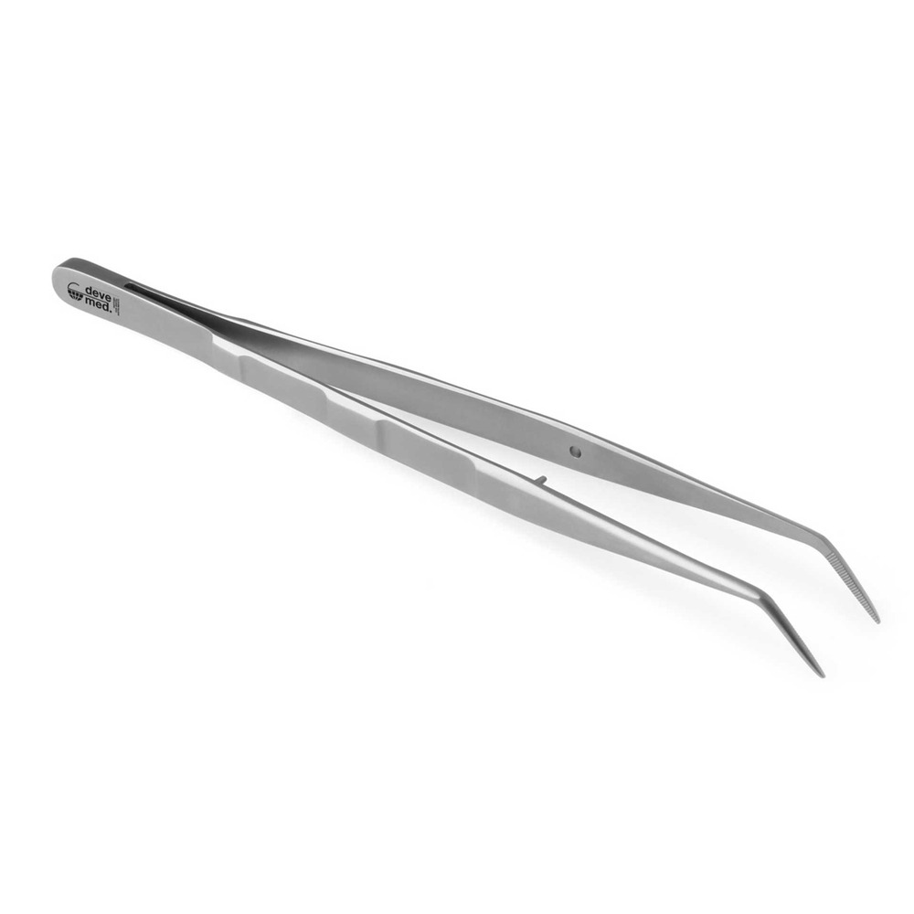 2255-20F-Pinzette-College-16-0-cm-abgewinkelt-gerieft-PS-TW-ergonomische-Dentalinstrumente-fuer-Frauen