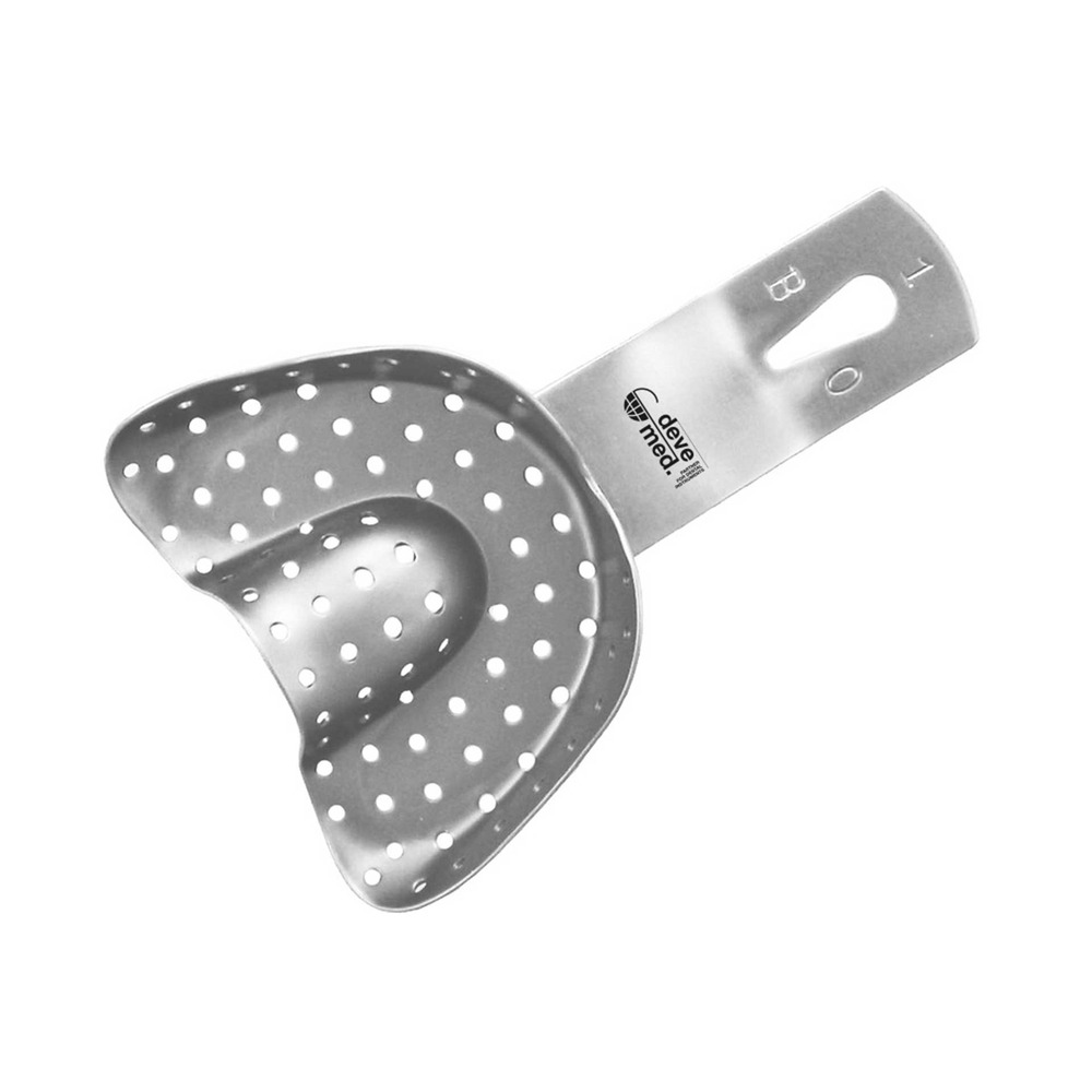 5201-Abdruckloeffel-1-fuer-bezahnte-Oberkiefer-perforiert-ergonomische-Dentalinstrumente-Frauen