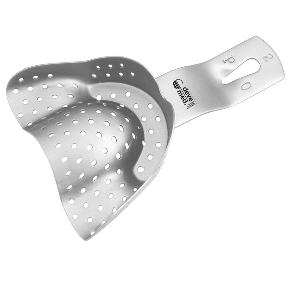 5223-Abdruckloeffel-3-fuer-partiell-bezahnte-Oberkiefer-perforiert-ergonomische-Dentalinstrumente-Frauen