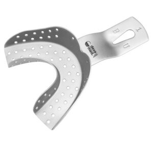 5252-Abdruckloeffel-2-fuer-bezahnte-Unterkiefer-perforiert-ergonomische-Dentalinstrumente-Frauen