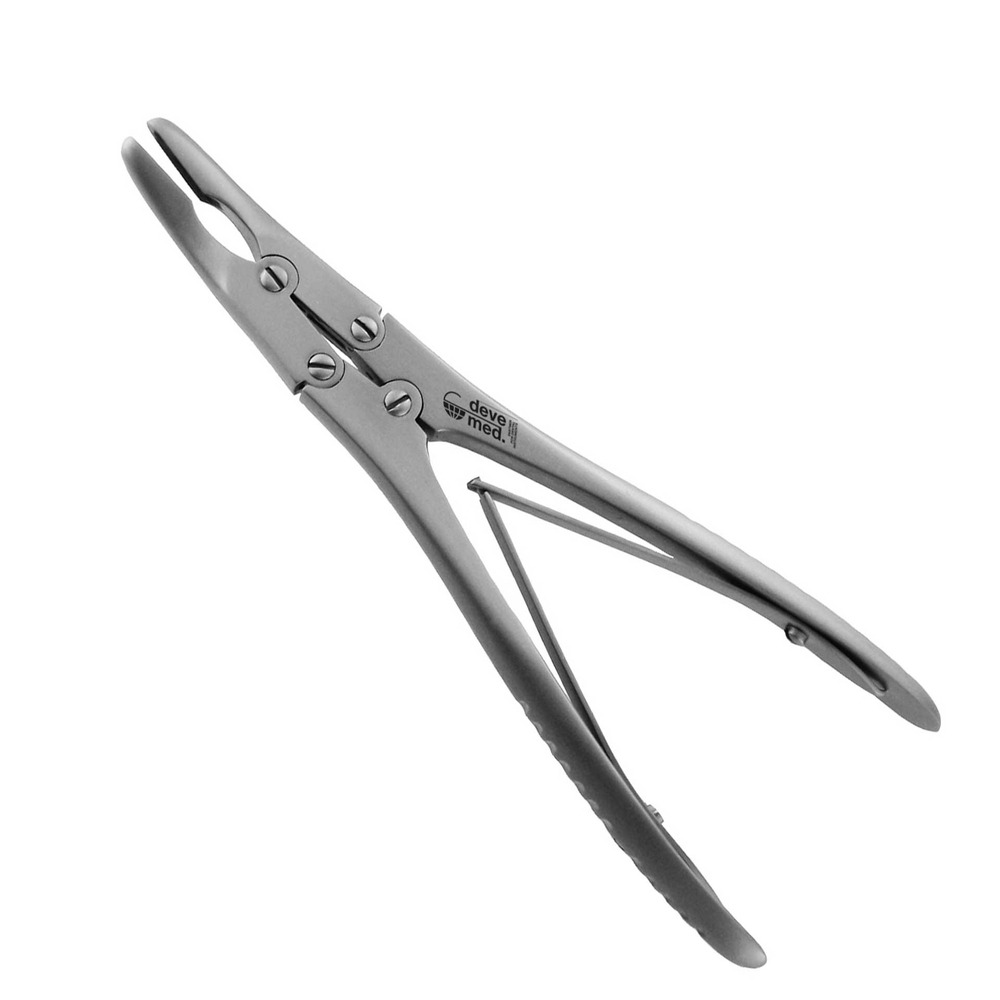 825-40-Hohlmeisselzange-18-cm-Ruskin-15-grad-mit-uebersetzung-ergonomische-Dentalinstrumente-fuer-Frauen