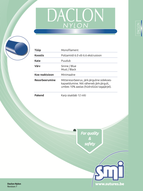 Daclon Nylon infoleht